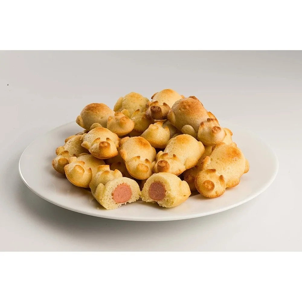 Mobi 12 Little Pink Pigs in a Blanket Silicone‎ Baking Mold NEW
